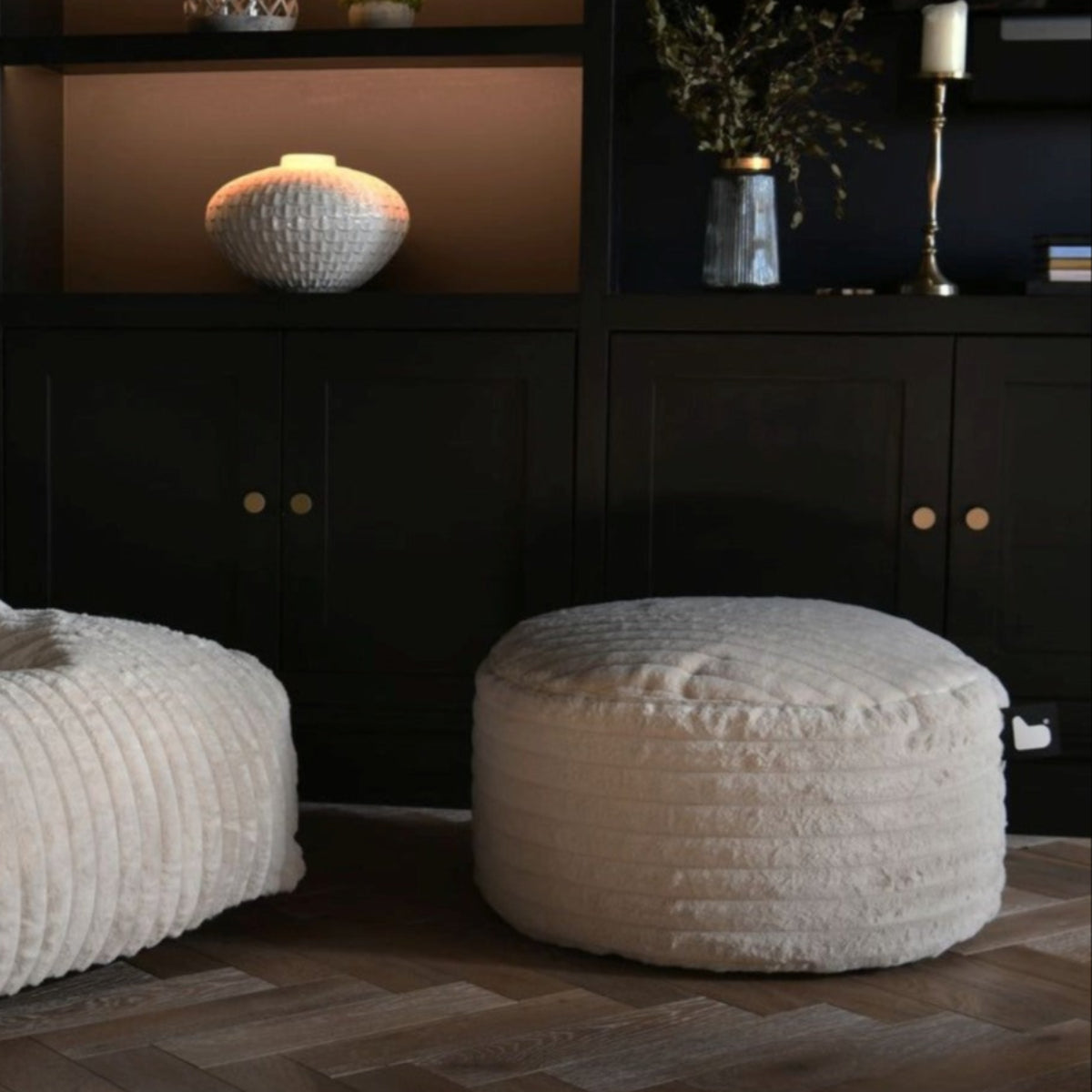 Extreme Lounging B-Poufe Cord Indoor Poufe Ivory