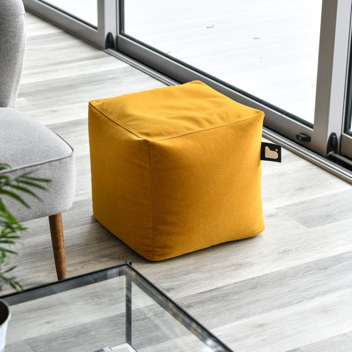 Extreme Lounging B-Box Brushed Suede Stool-Beaumonde