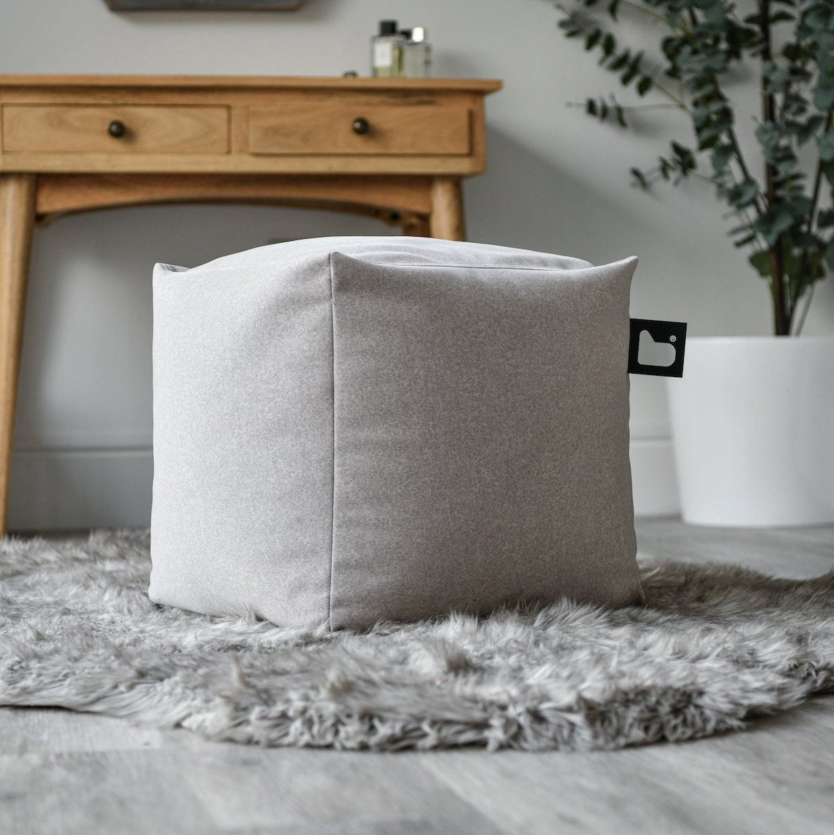 Extreme Lounging B-Box Brushed Suede Stool-Beaumonde