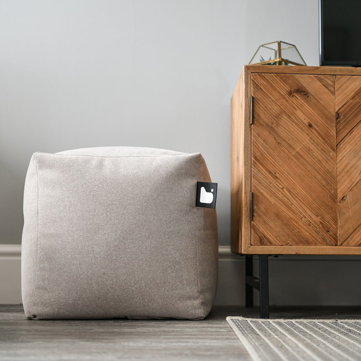 Extreme Lounging B-Box Brushed Suede Stool-Beaumonde