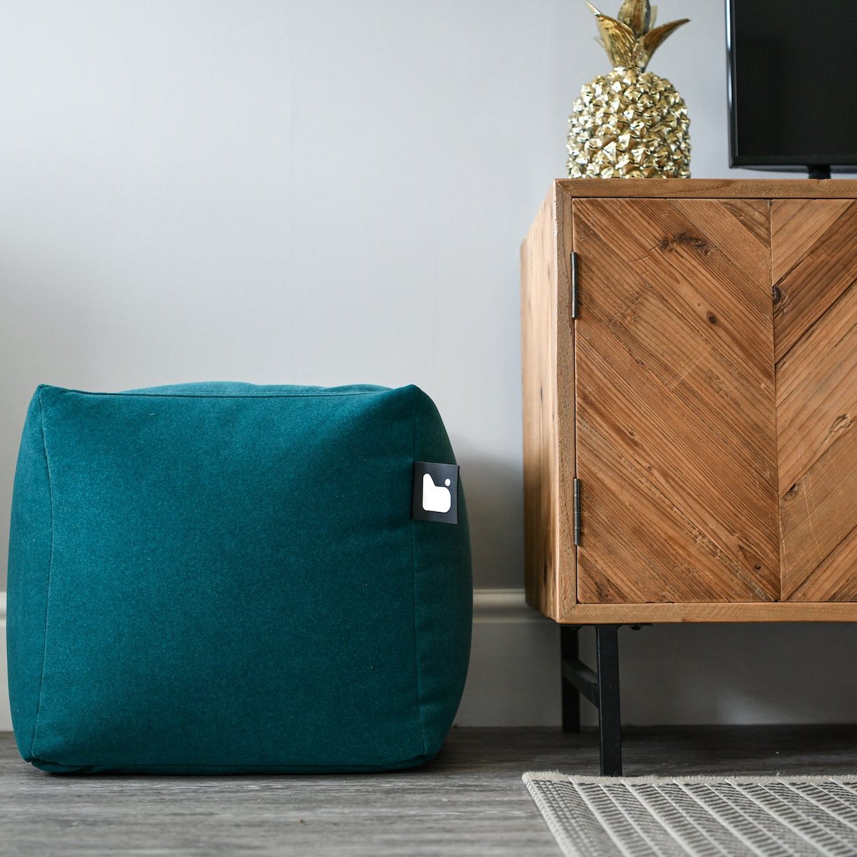 Extreme Lounging B-Box Brushed Suede Stool-Beaumonde