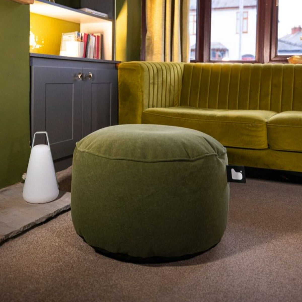 Extreme Lounging Brushed Suede Pouffe