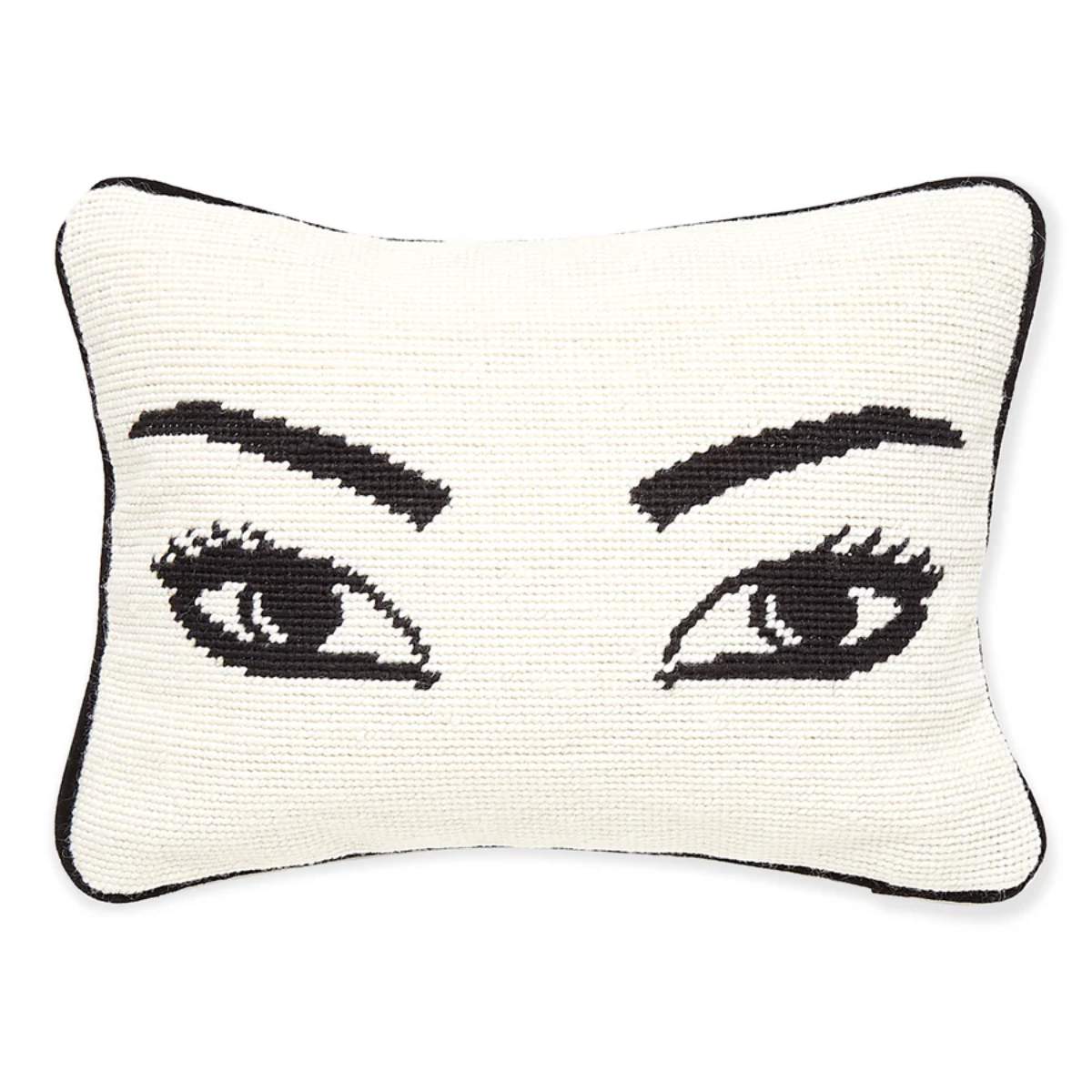 Jonathan Adler Eyes Needlepoint Throw Cushion