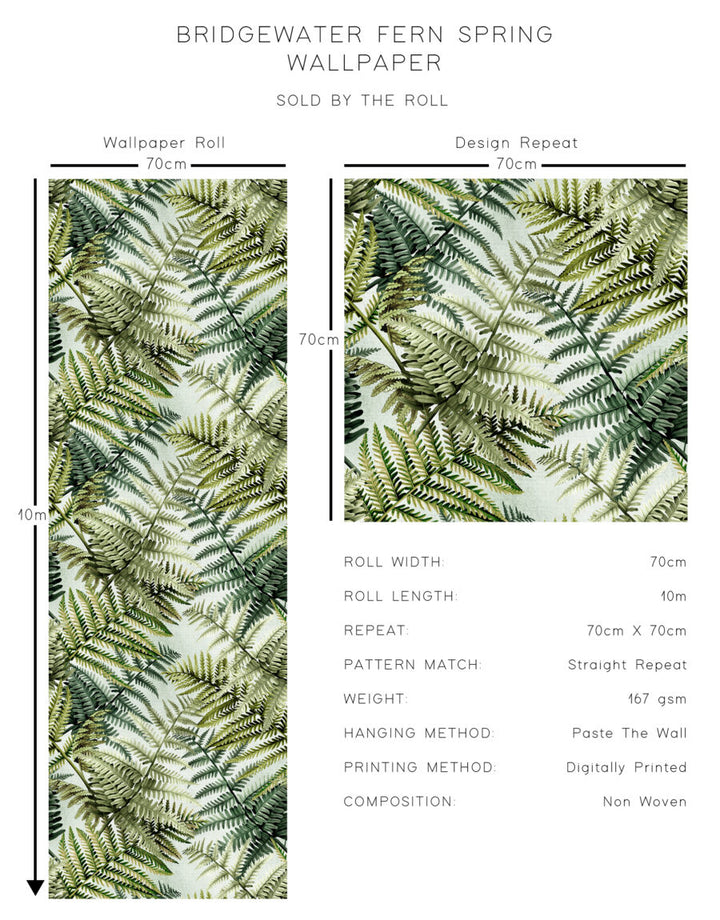 Bridgewater Fern Spring Wallpaper-Beaumonde