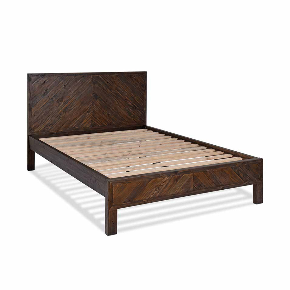 Garden Trading Fawley Chevron Bed - King - Antique Brown