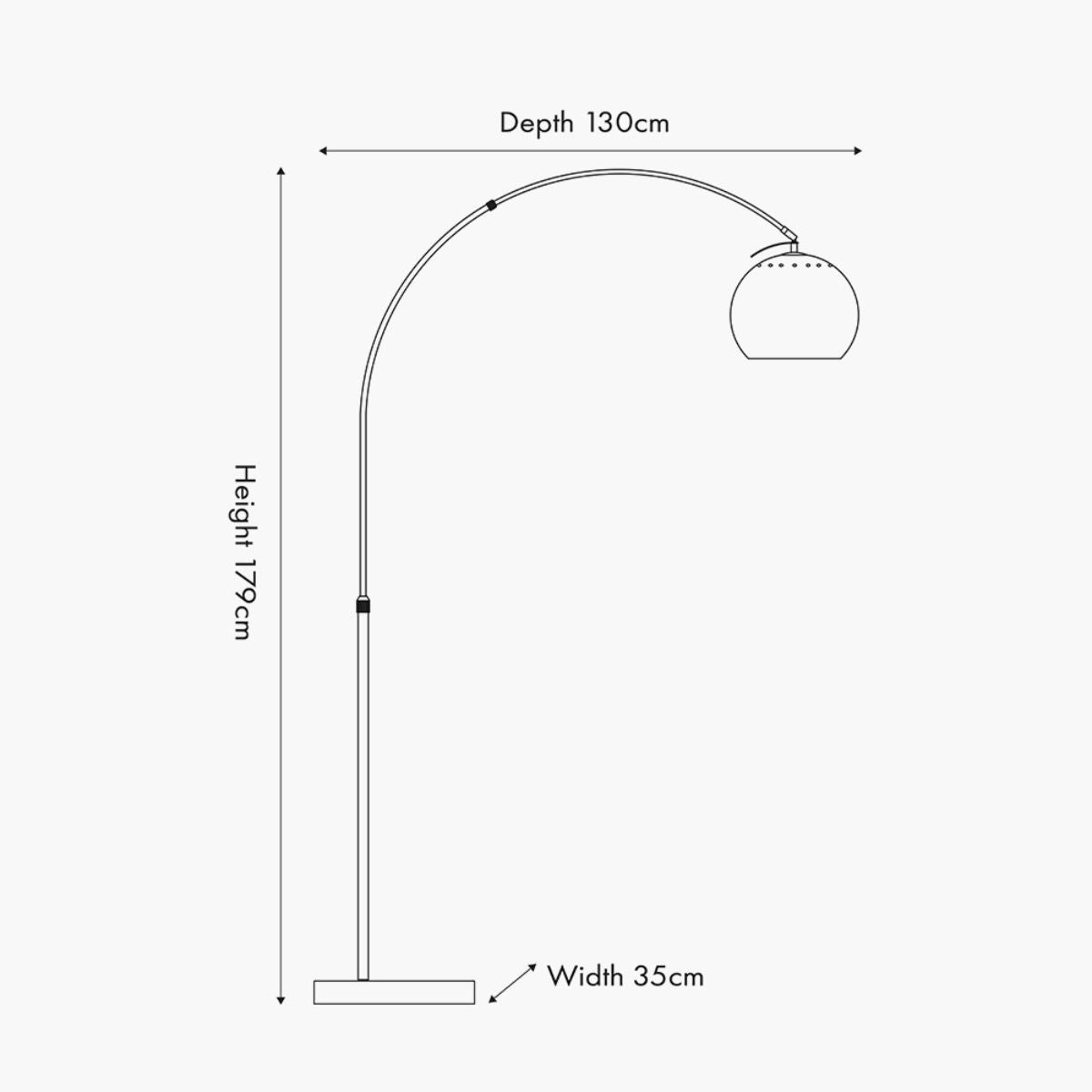 Pacific Lifestyle Feliciani Brushed Silver Metal and White Marble Floor Lamp