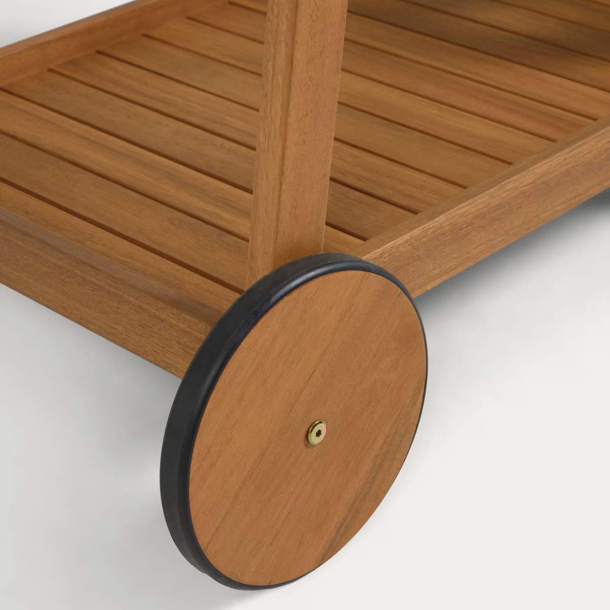 Kave Home Felisa solid acacia hostess trolley FSC 100%