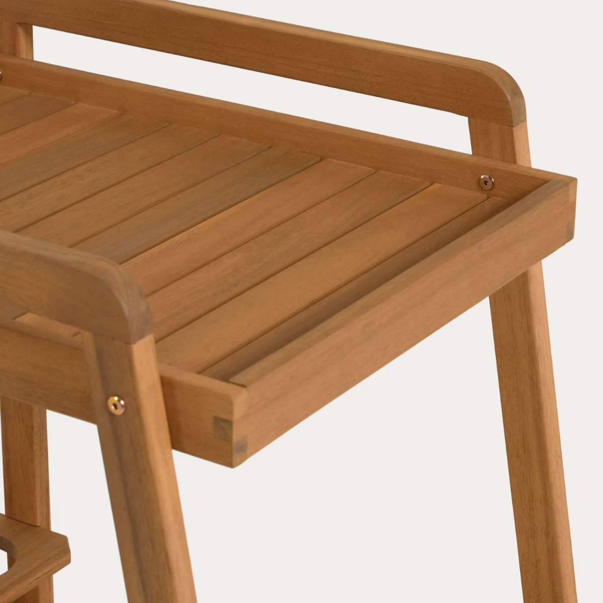 Kave Home Felisa solid acacia hostess trolley FSC 100%