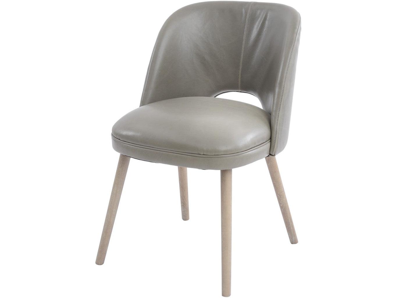 Felix Green Leather Dining Chair-Beaumonde
