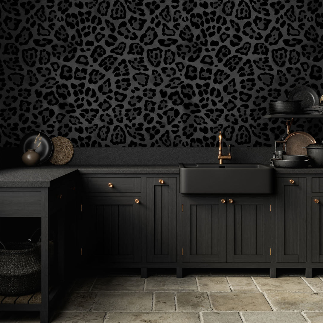 Jaguar Spot Noir Wallpaper-Beaumonde
