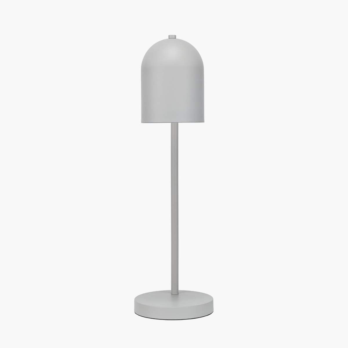 Pacific Lifestyle Finn Grey Metal Cloche Headed Table Lamp