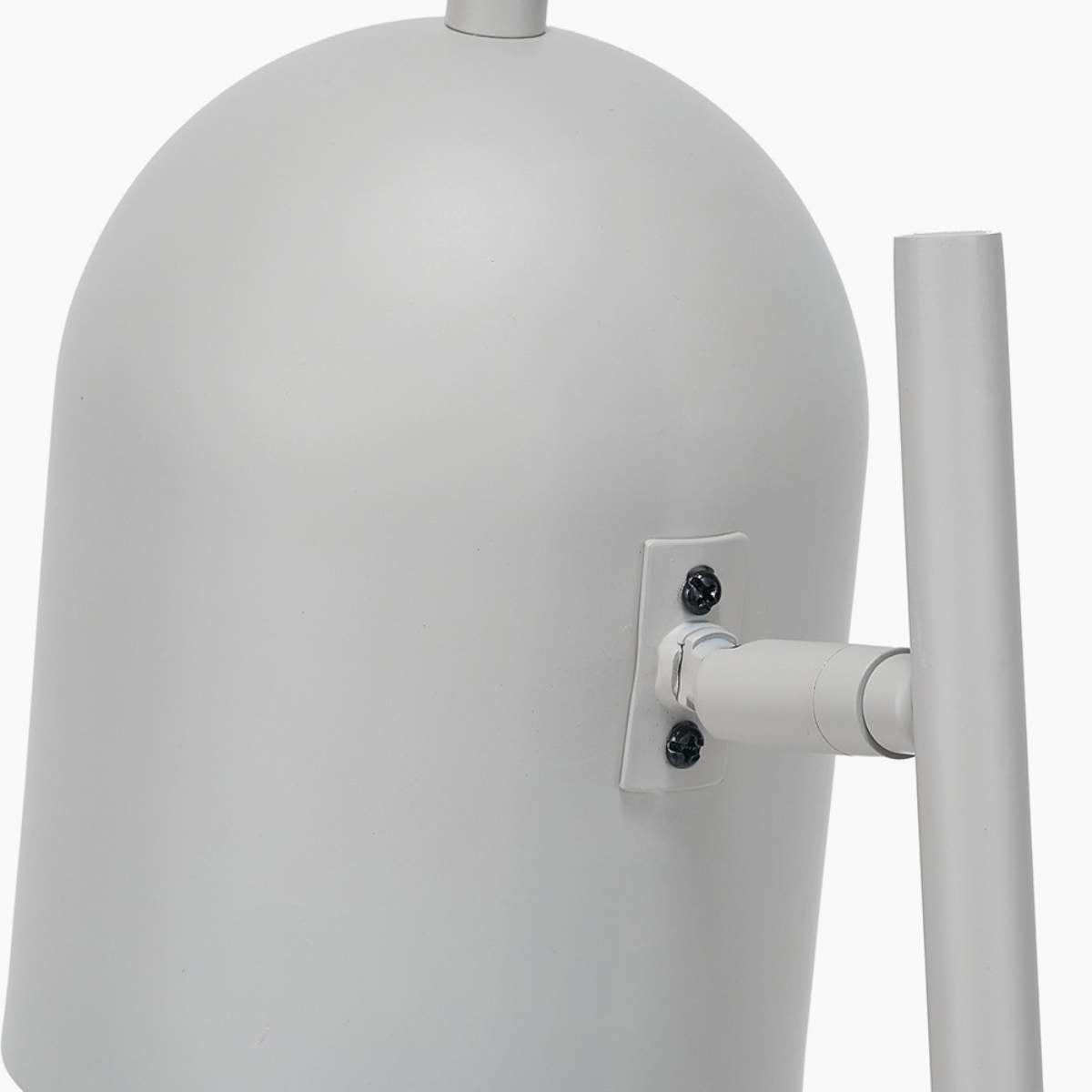 Pacific Lifestyle Finn Grey Metal Cloche Headed Table Lamp