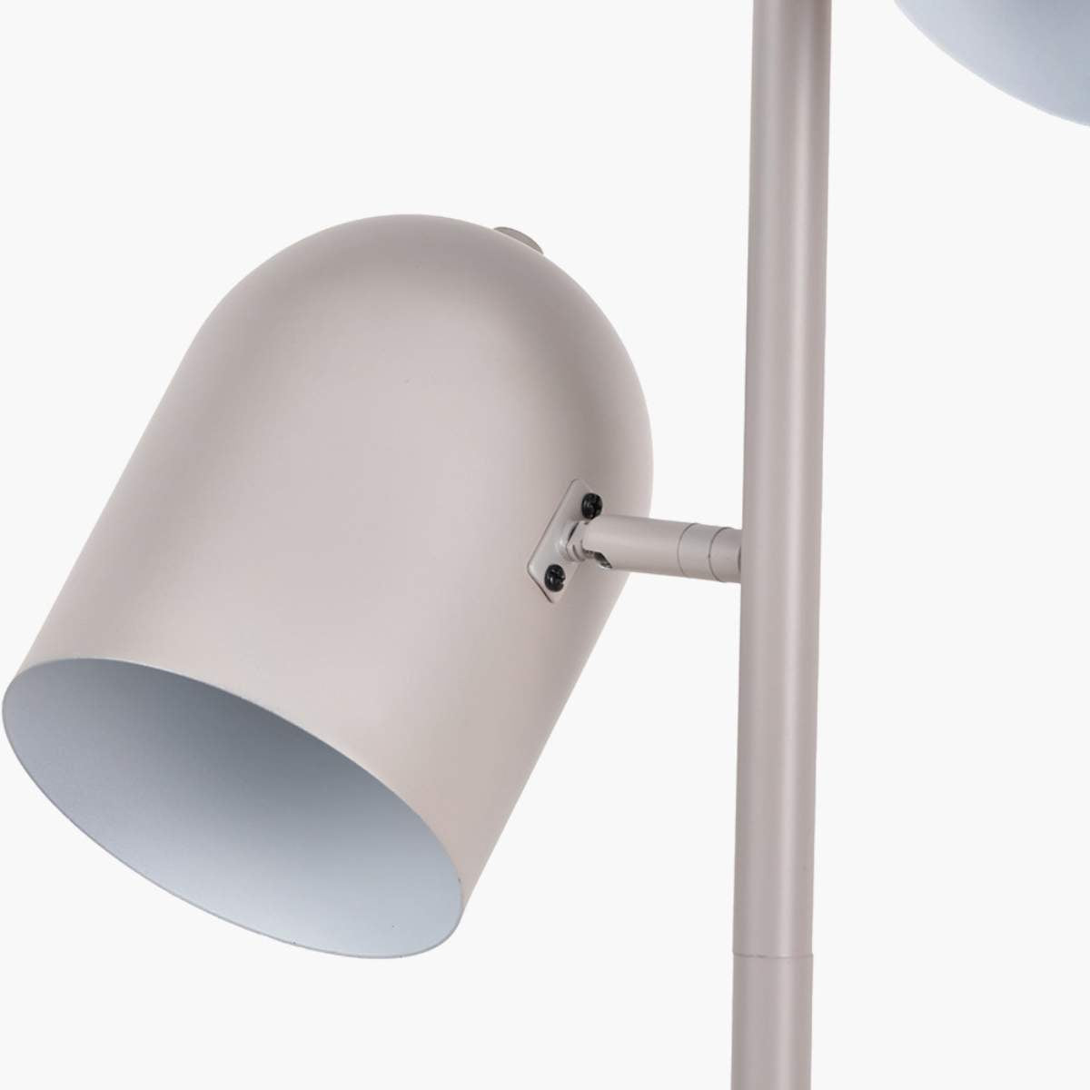 Pacific Lifestyle Finn Grey Metal Cloche Two Head Floor Lamp