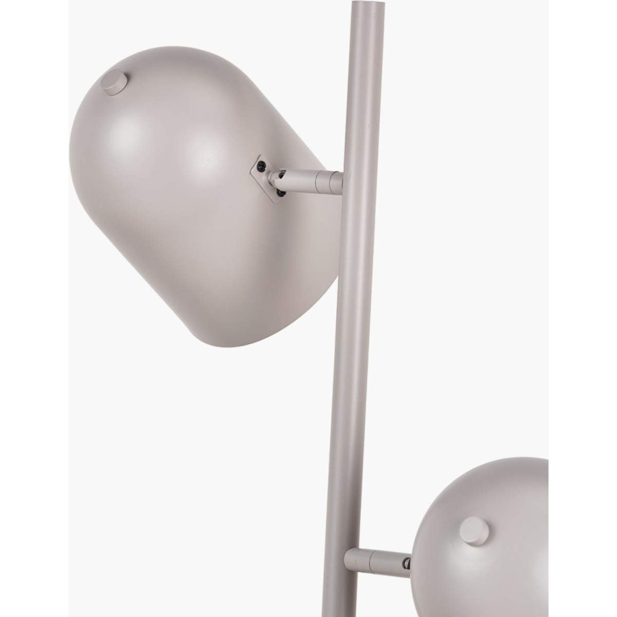 Pacific Lifestyle Finn Grey Metal Cloche Two Head Floor Lamp
