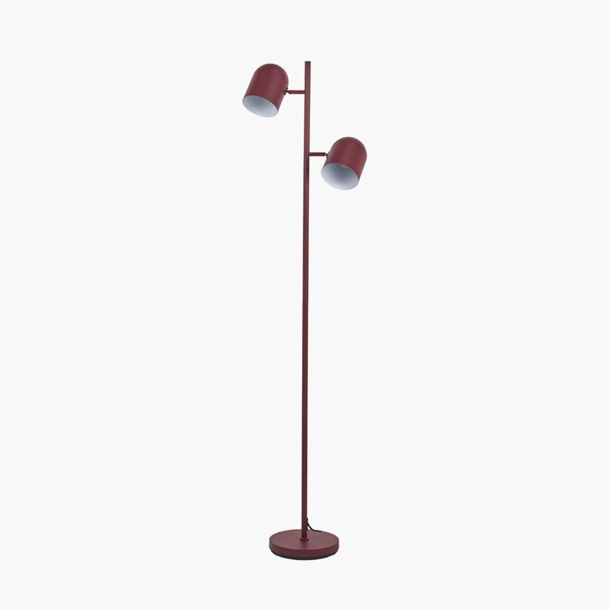 Pacific Lifestyle Finn Mulberry Metal Cloche Two Head Floor Lamp