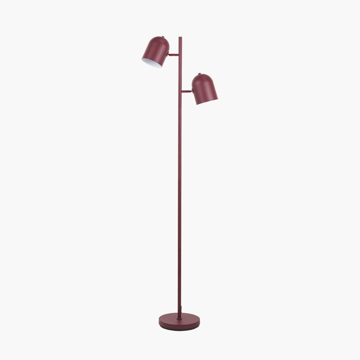 Pacific Lifestyle Finn Mulberry Metal Cloche Two Head Floor Lamp