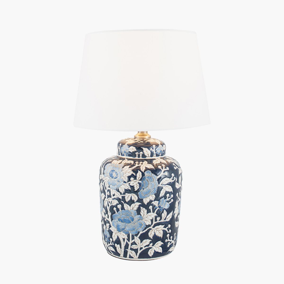 Pacific Lifestyle Fleur Blue Floral Ceramic Table Lamp Base