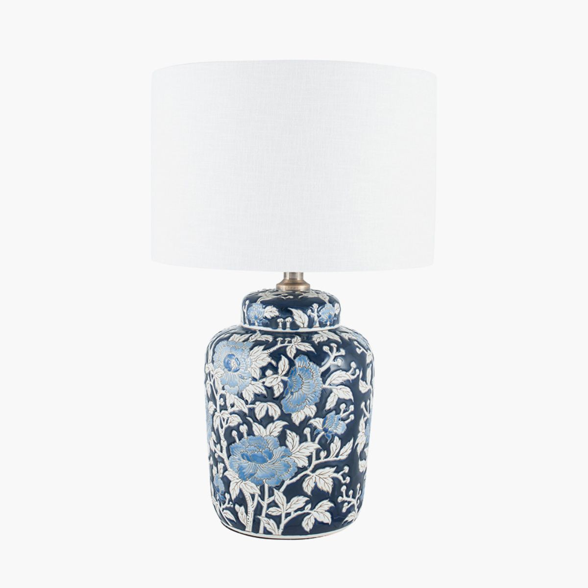 Pacific Lifestyle Fleur Blue Floral Ceramic Table Lamp Base