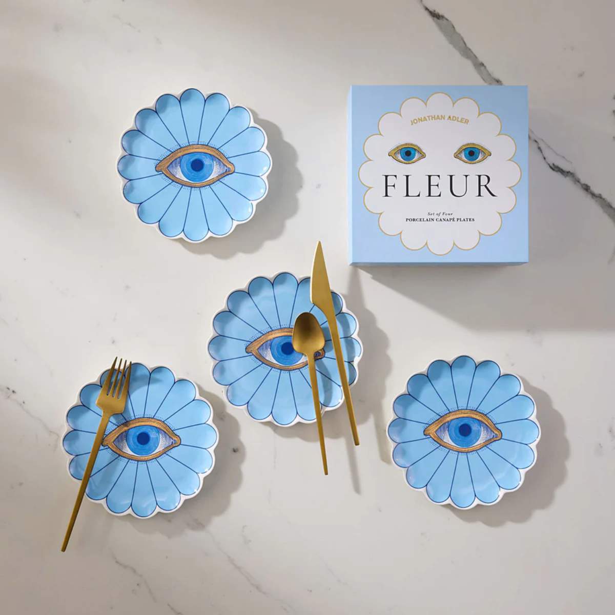 Jonathan Adler Fleur Canapé Plate Set