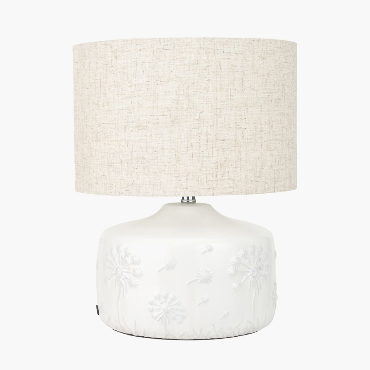 Pacific Lifestyle Flora White Small Floral Ceramic Table Lamp