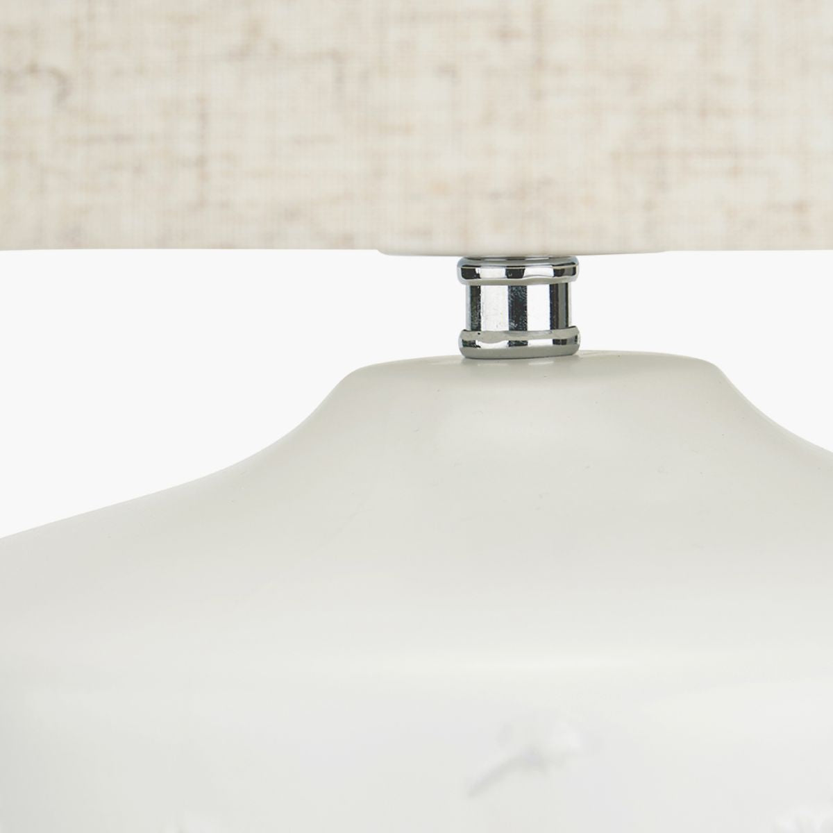 Pacific Lifestyle Flora White Small Floral Ceramic Table Lamp