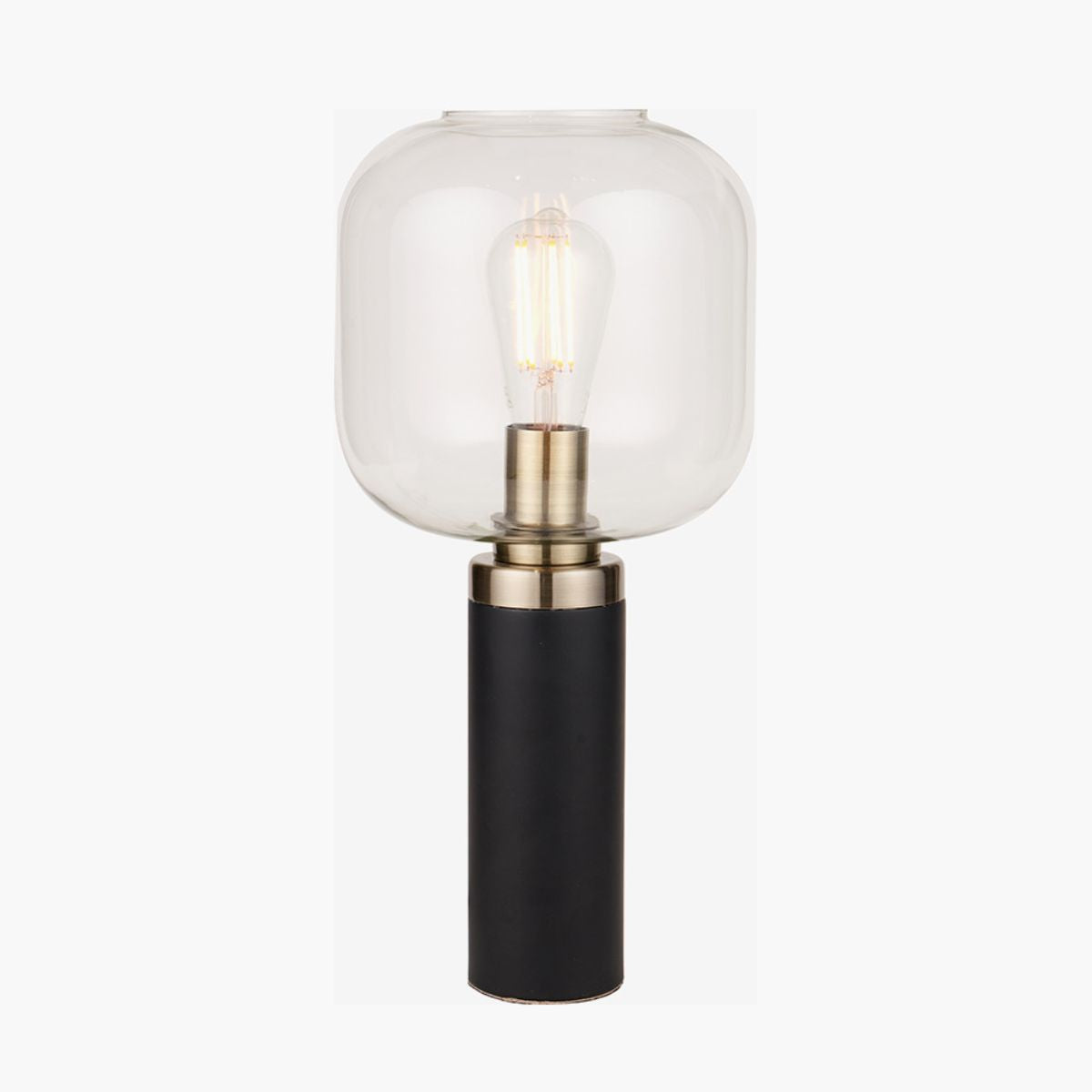Pacific Lifestyle Florence Black Metal and Glass Table Lamp