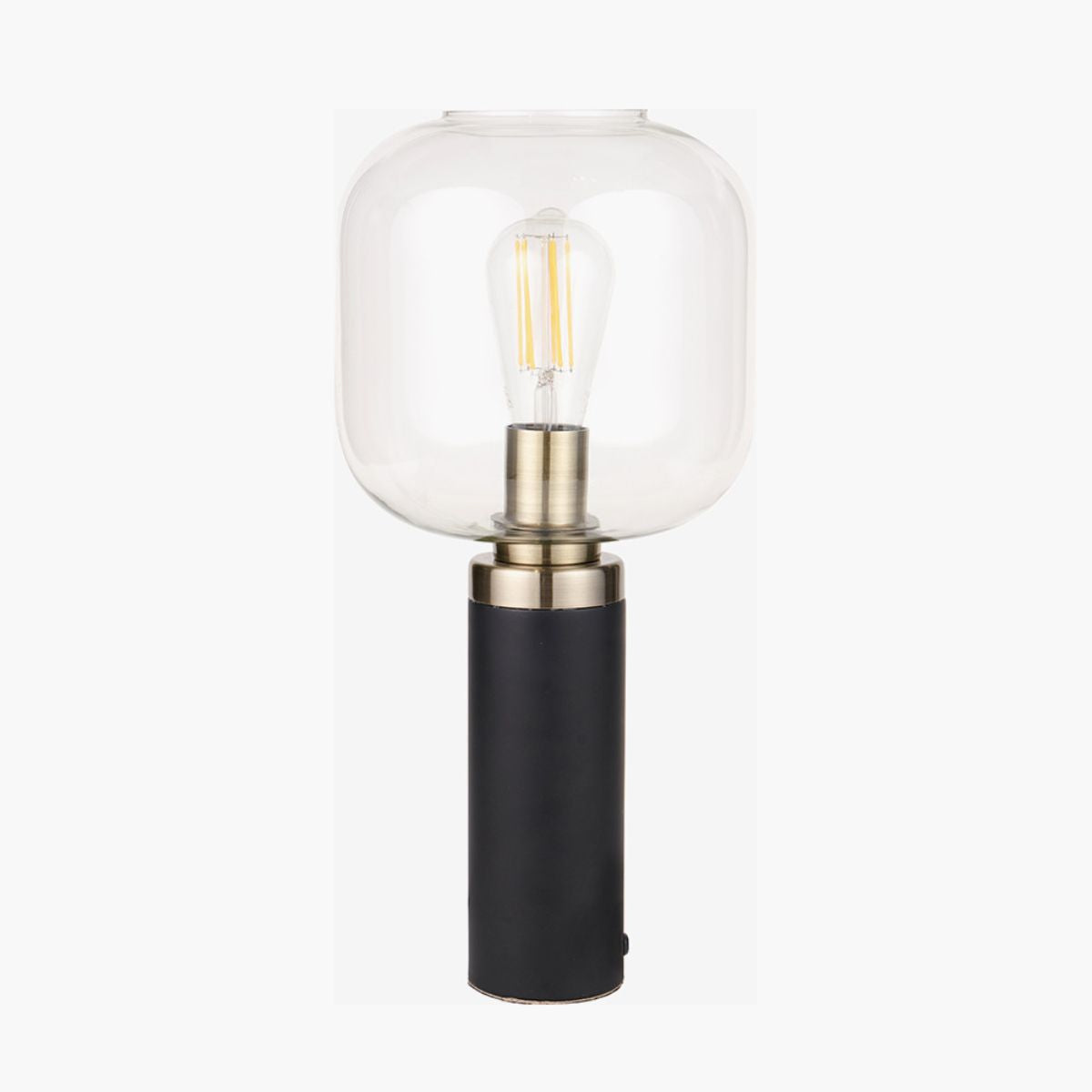Pacific Lifestyle Florence Black Metal and Glass Table Lamp