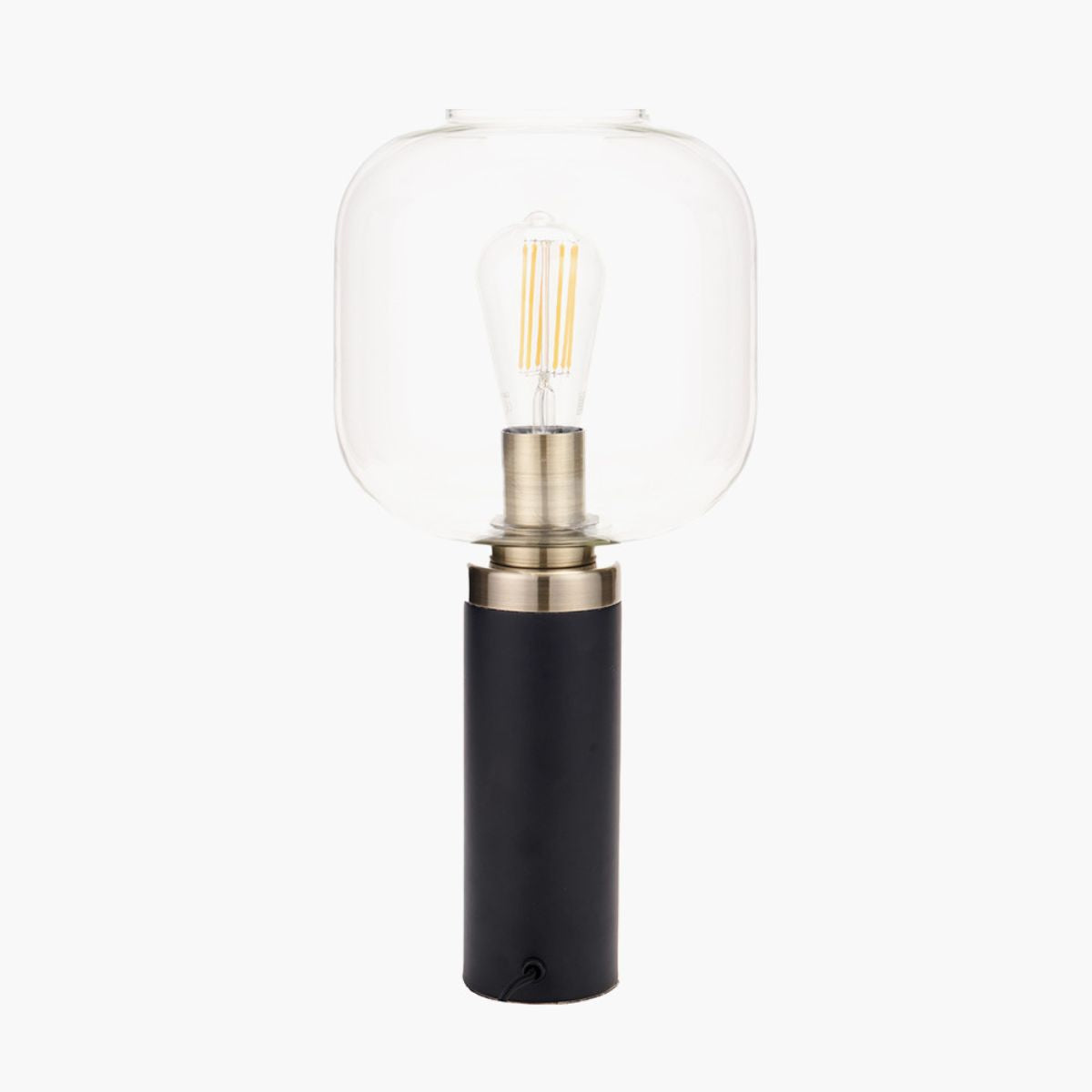 Pacific Lifestyle Florence Black Metal and Glass Table Lamp
