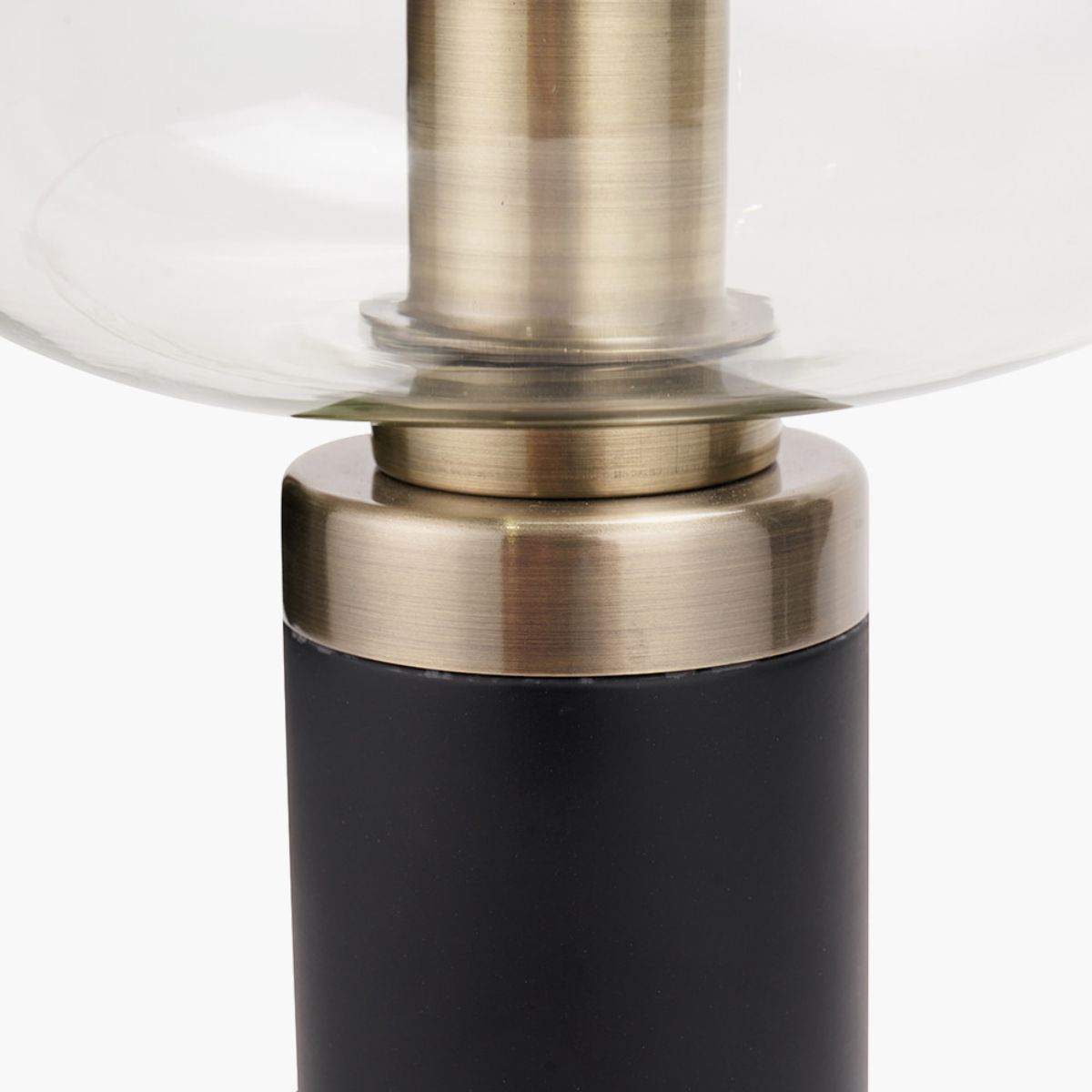 Pacific Lifestyle Florence Black Metal and Glass Table Lamp