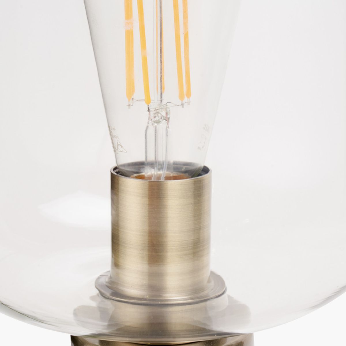 Pacific Lifestyle Florence Black Metal and Glass Table Lamp