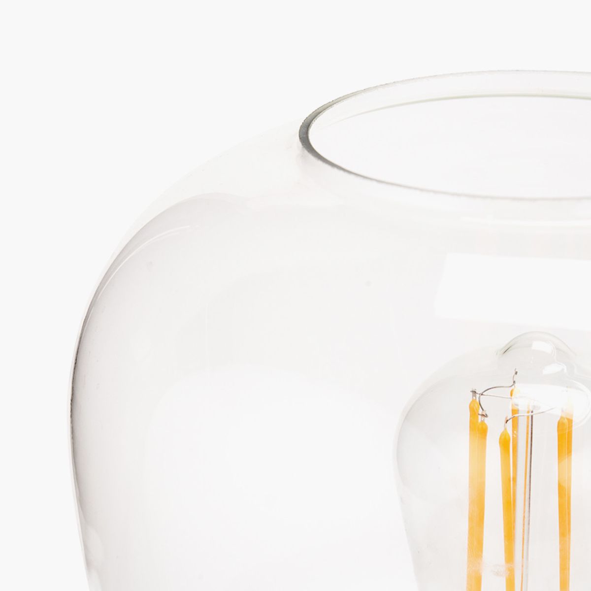 Pacific Lifestyle Florence Black Metal and Glass Table Lamp