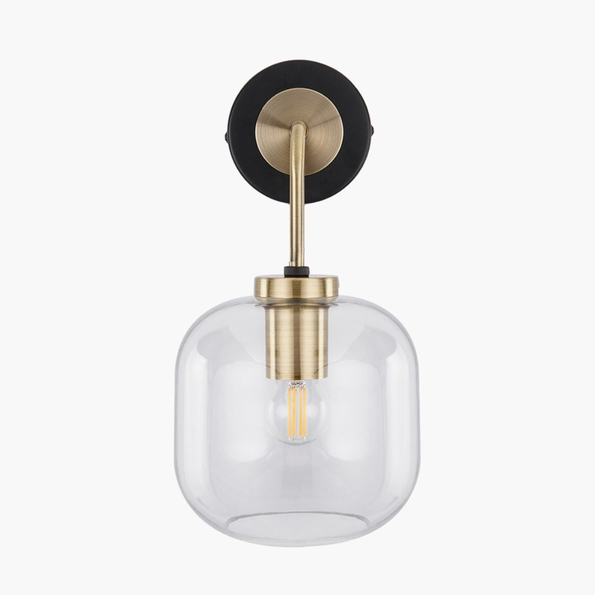 Pacific Lifestyle Florence Black Metal and Glass Wall Light