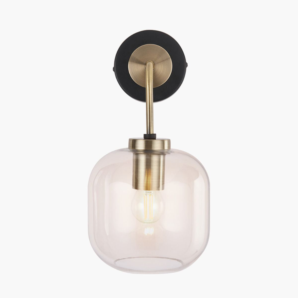 Pacific Lifestyle Florence Black Metal and Glass Wall Light