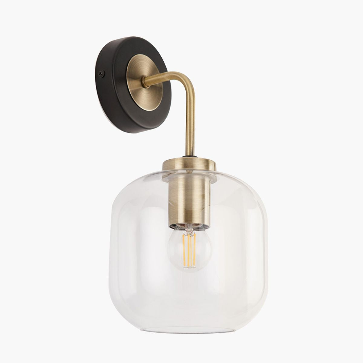 Pacific Lifestyle Florence Black Metal and Glass Wall Light