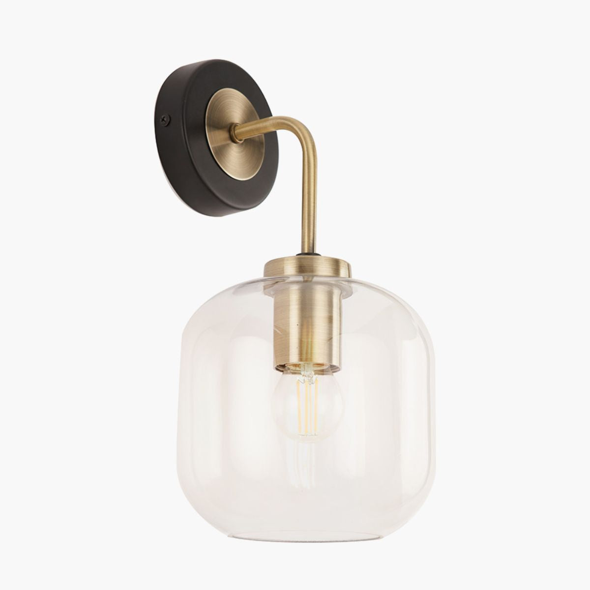 Pacific Lifestyle Florence Black Metal and Glass Wall Light