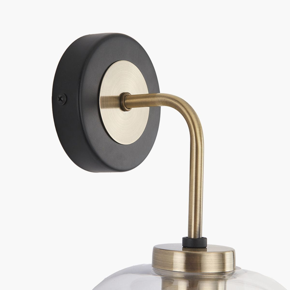 Pacific Lifestyle Florence Black Metal and Glass Wall Light