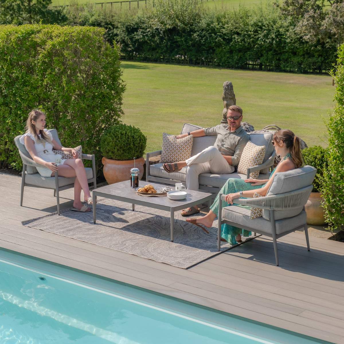 Maze Florence Rope Weave 2 Seat Sofa Set