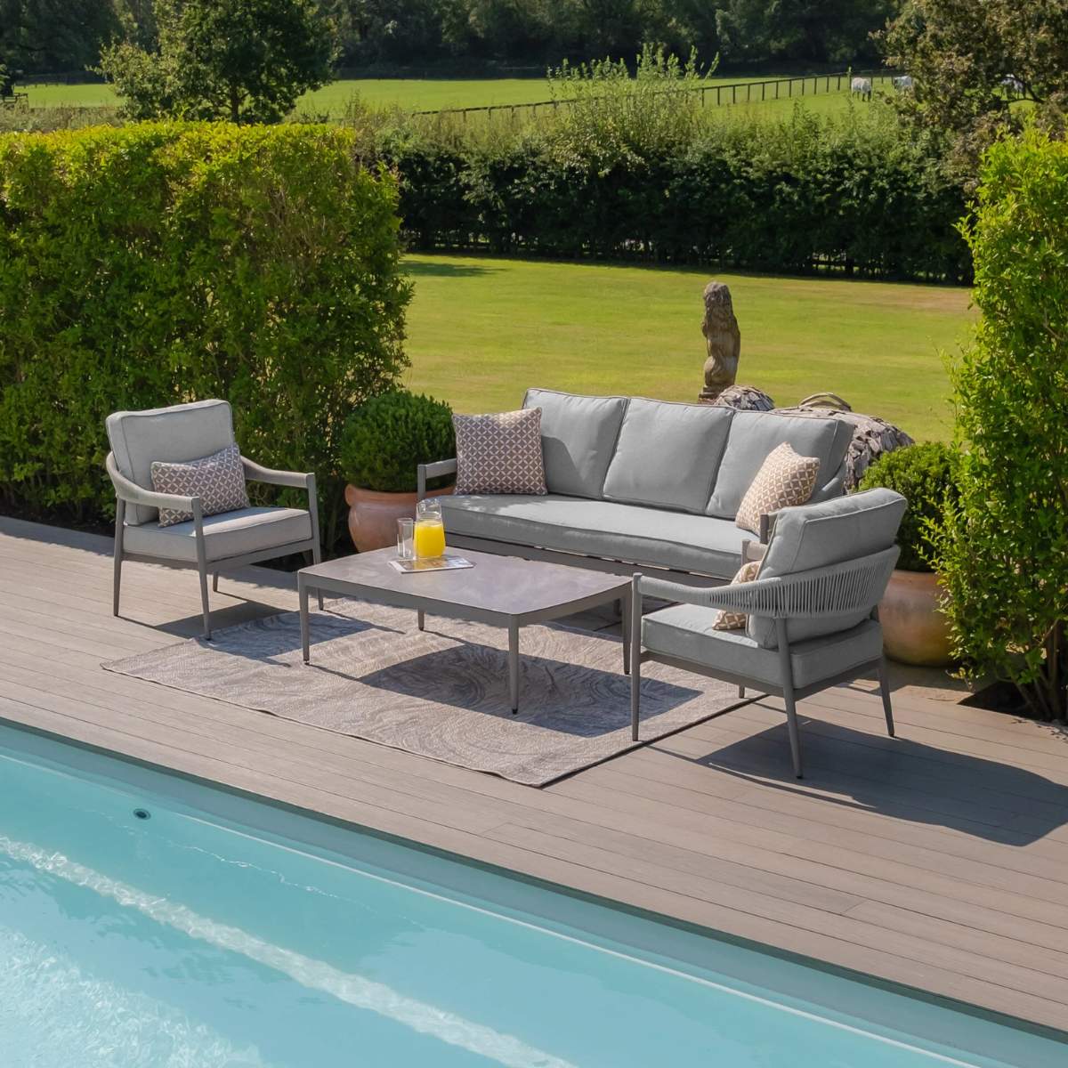 Maze Florence Rope Weave 3 Seat Sofa Set