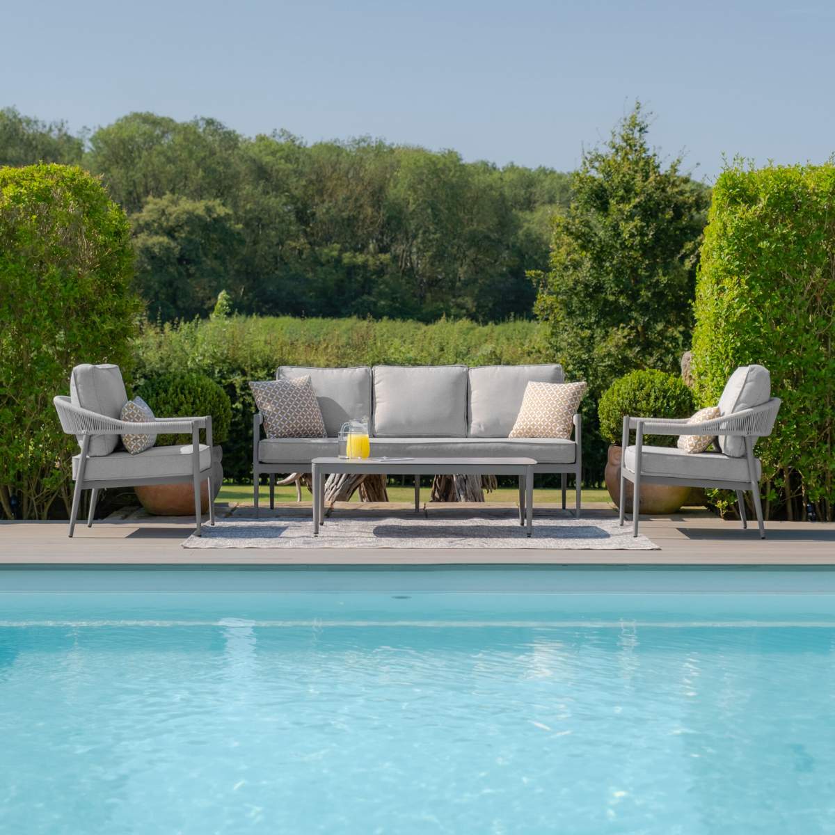 Maze Florence Rope Weave 3 Seat Sofa Set
