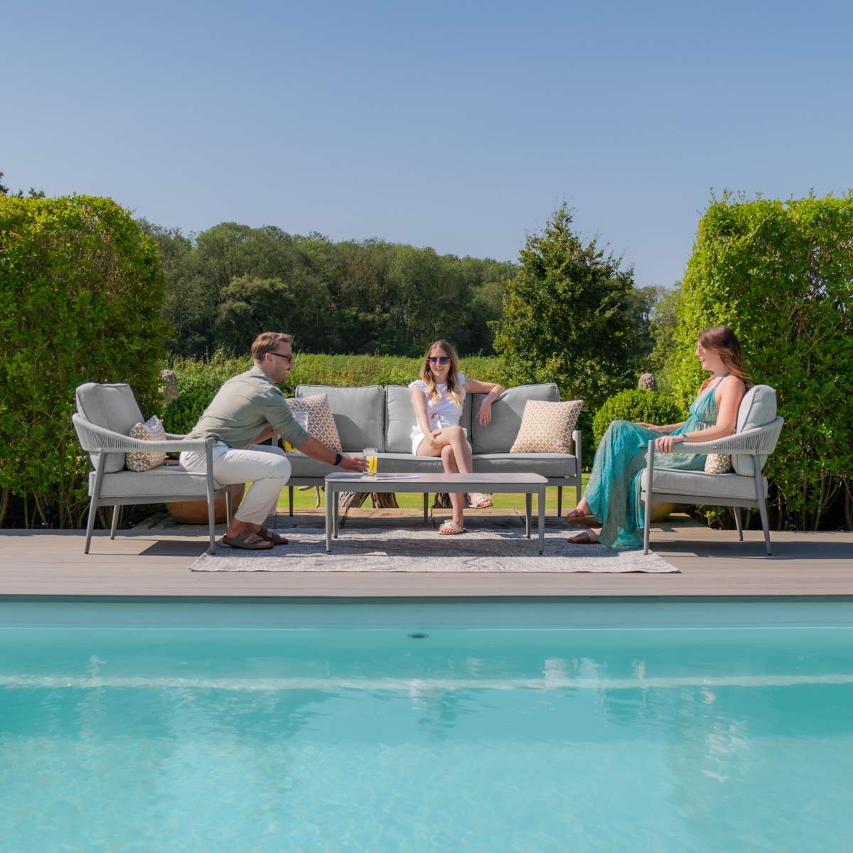 Maze Florence Rope Weave 3 Seat Sofa Set