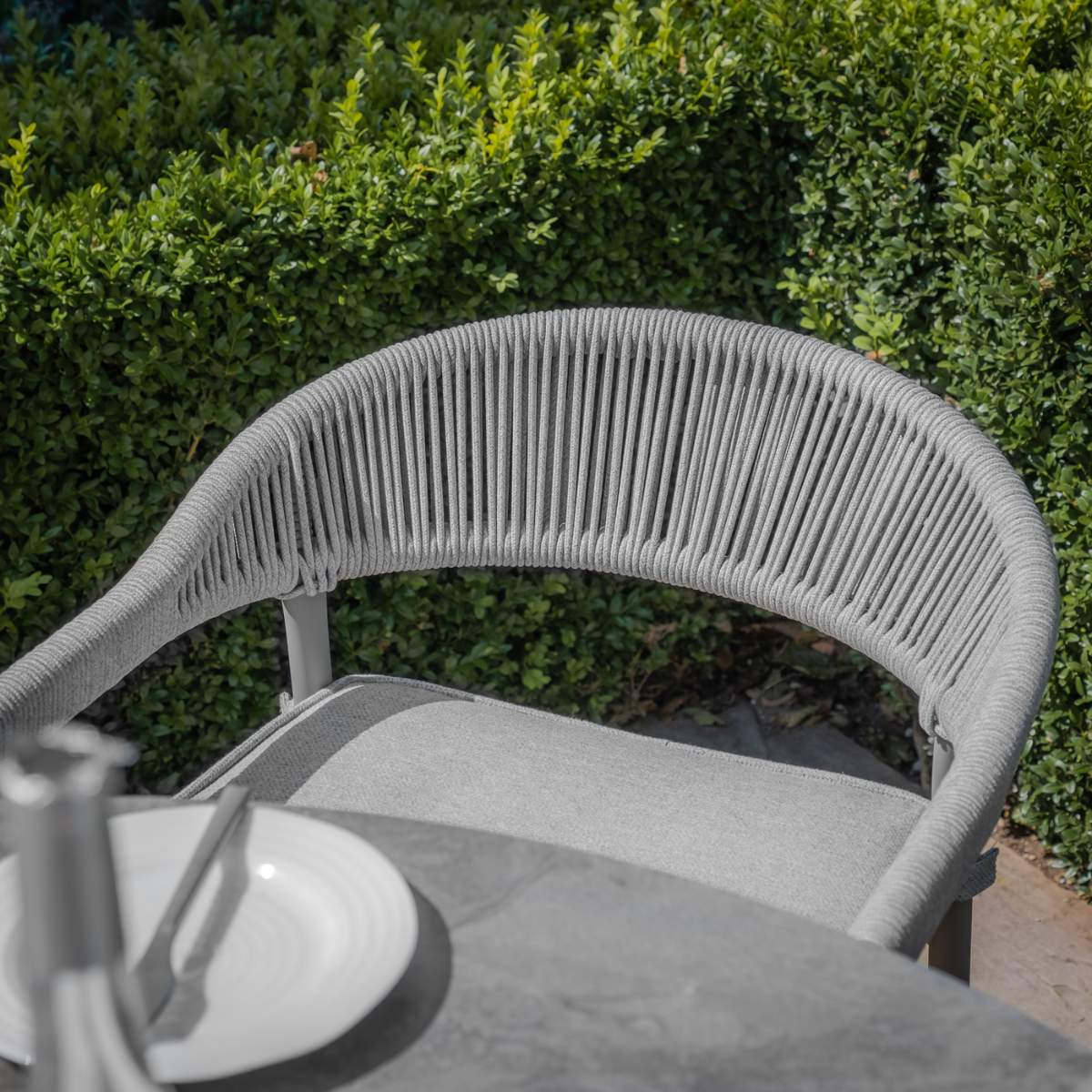 Maze Florence Rope Weave 4 Seat Round Dining Set