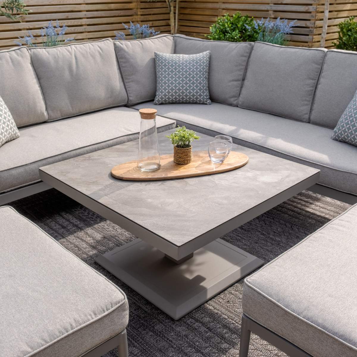 Maze Florence Rope Weave Corner Dining Set