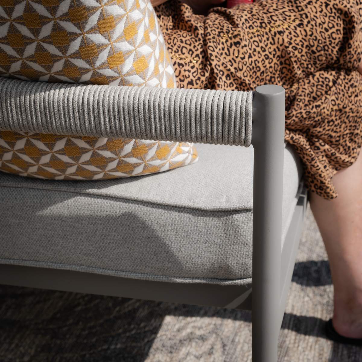 Maze Florence Rope Weave Large Corner Sofa Set