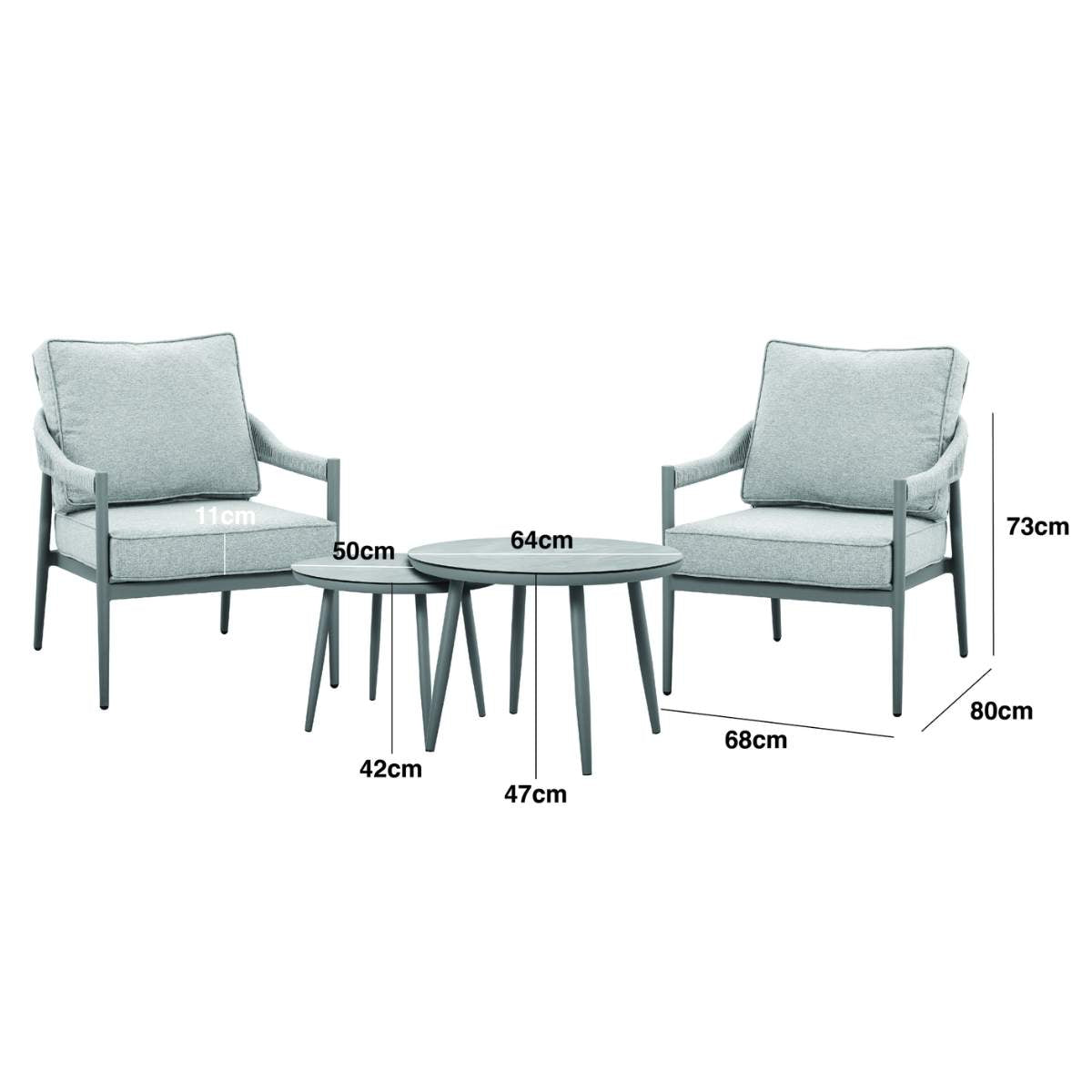 Maze Florence Rope Weave Lounge Set