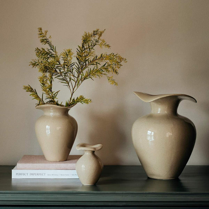 Broste Copenhagen Florentina Vase M - Beige