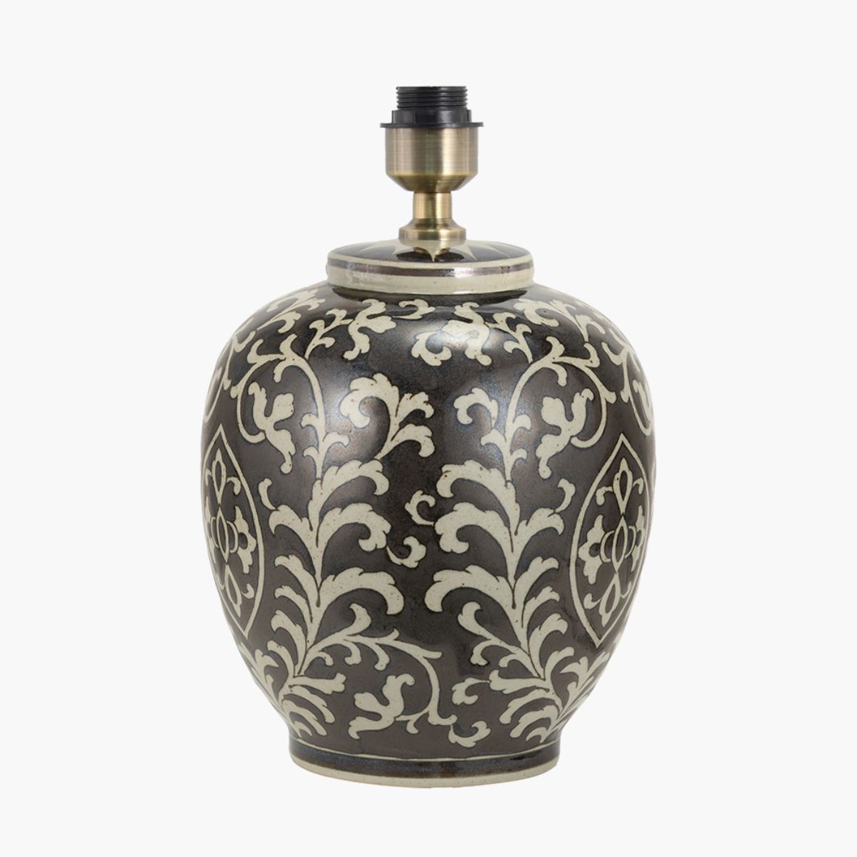 Pacific Lifestyle Florentine Grey and White Ceramic Table Lamp Base