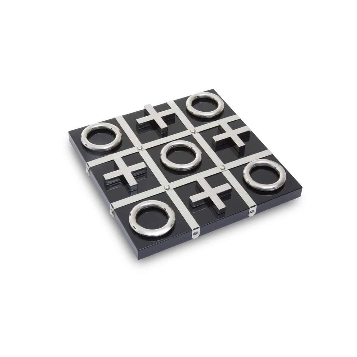 Beaumonde Home Flos Black And Silver Tic Tac Toe Game