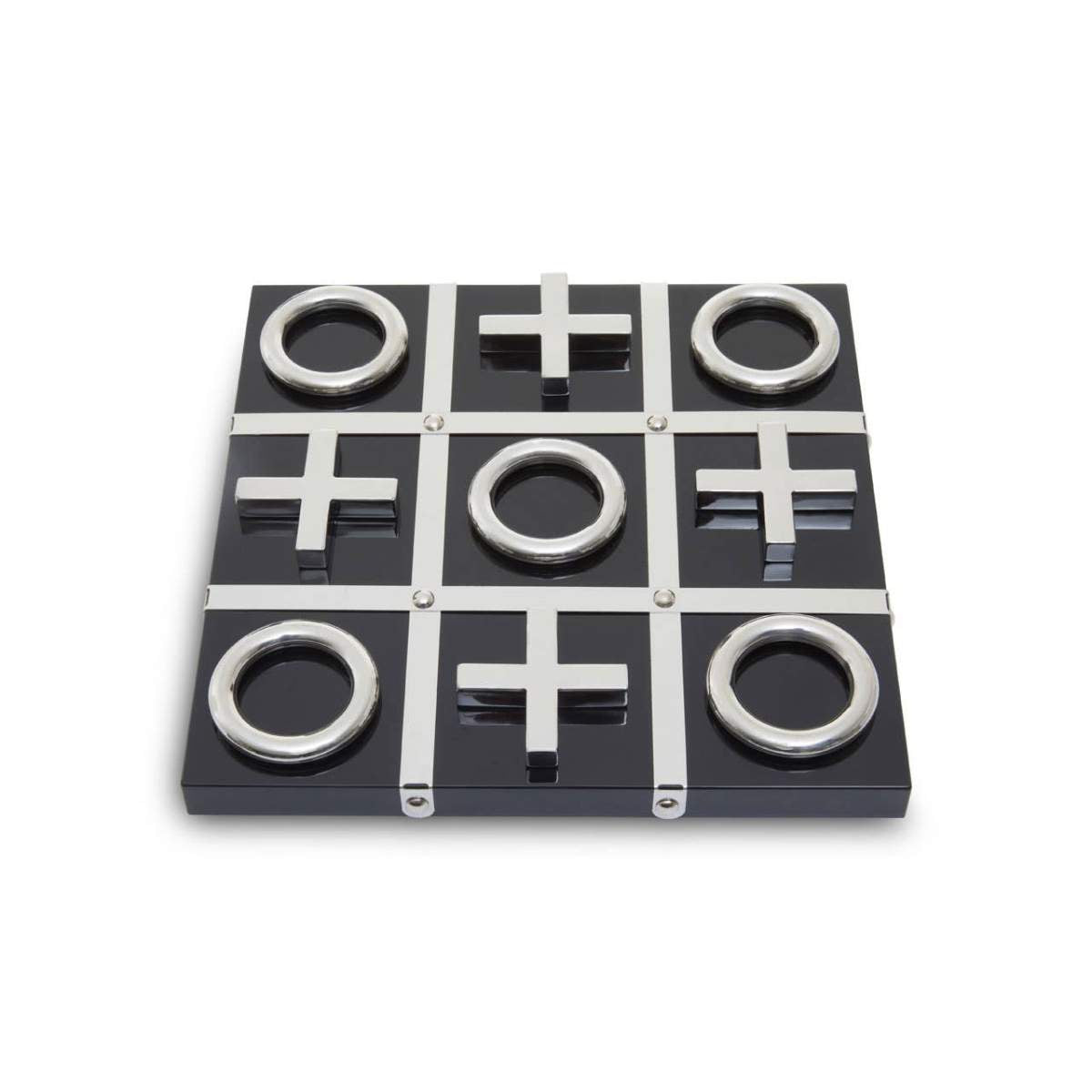 Beaumonde Home Flos Black And Silver Tic Tac Toe Game