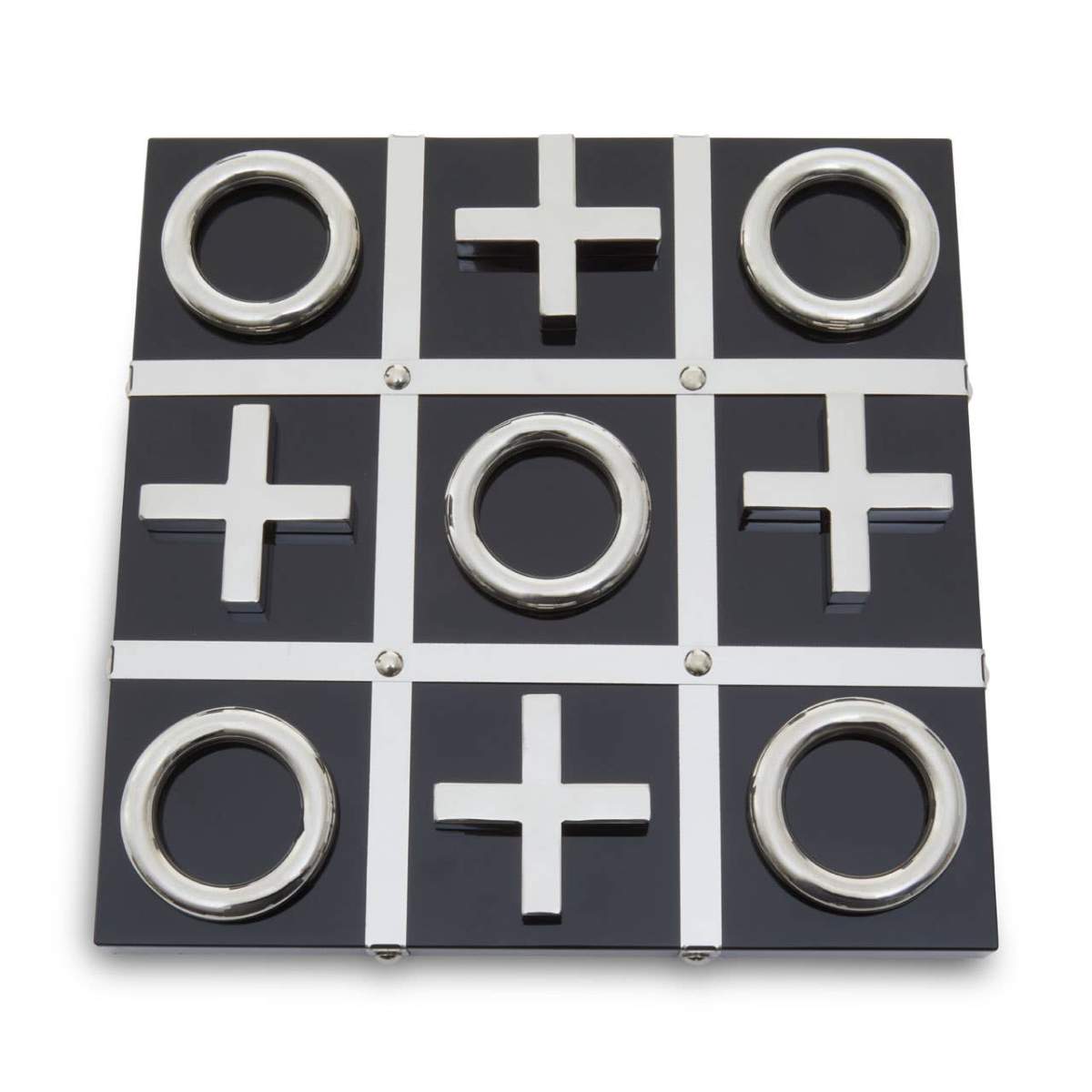 Beaumonde Home Flos Black And Silver Tic Tac Toe Game