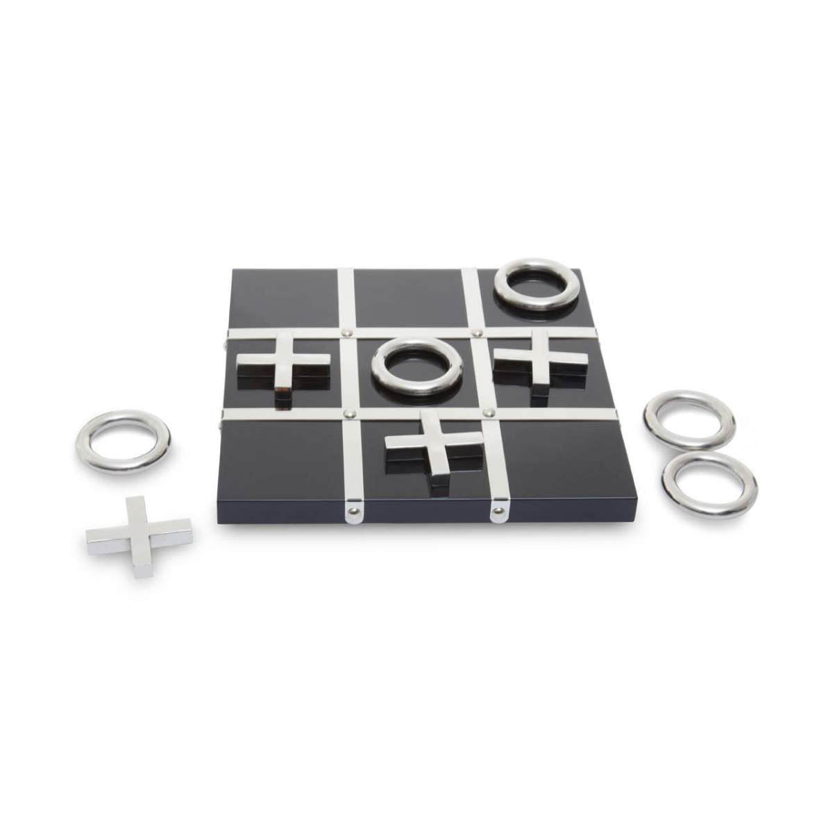 Beaumonde Home Flos Black And Silver Tic Tac Toe Game